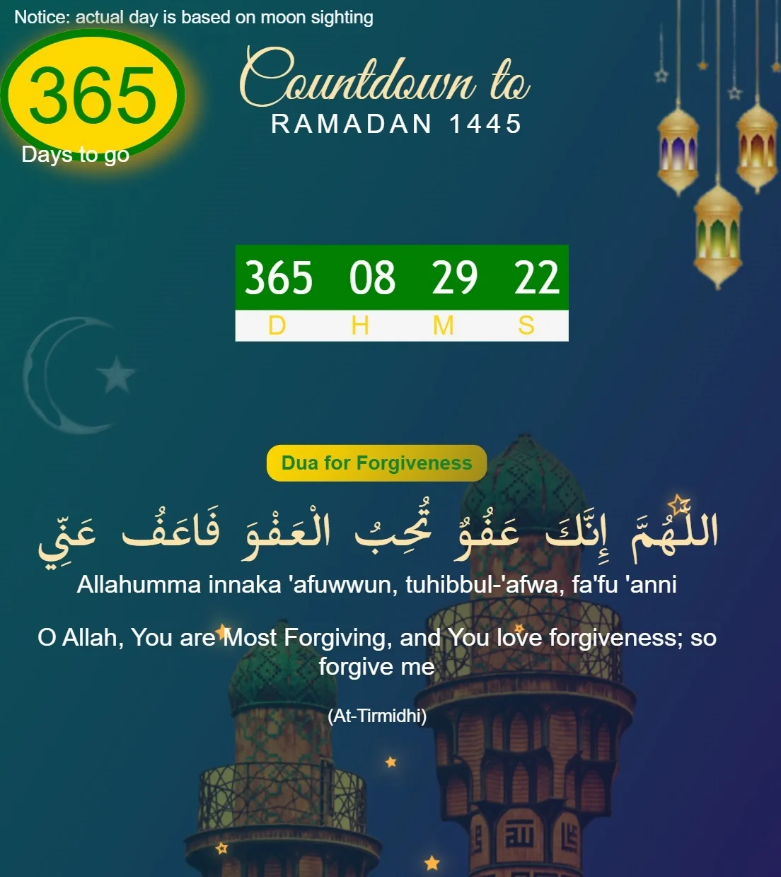 A countdown project example